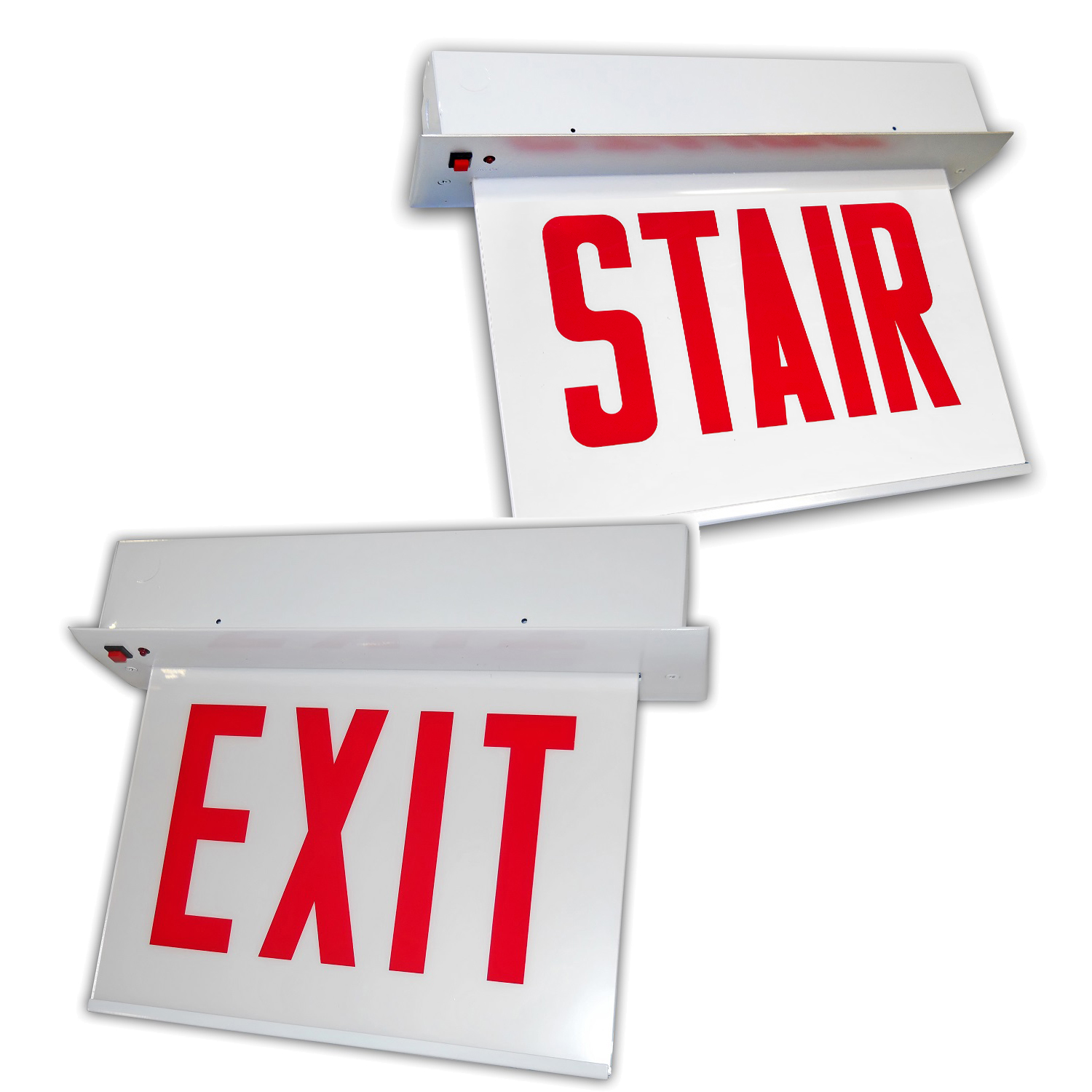 Chicago Approved Recessed Edgelit Aluminum Exit Stair Sign